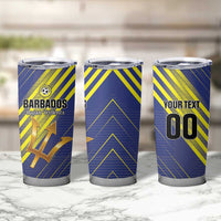 Custom Barbados Football Tumbler Cup Go Champions Bajan Tridents