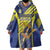 Custom Barbados Football Wearable Blanket Hoodie Go Champions Bajan Tridents