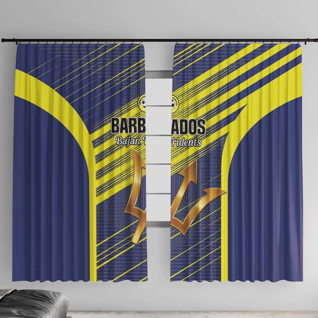 Barbados Football Window Curtain Go Champions Bajan Tridents