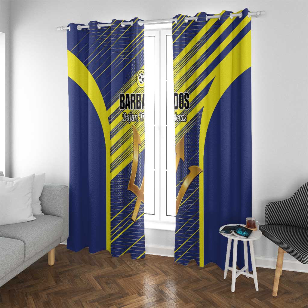 Barbados Football Window Curtain Go Champions Bajan Tridents