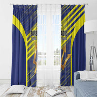 Barbados Football Window Curtain Go Champions Bajan Tridents