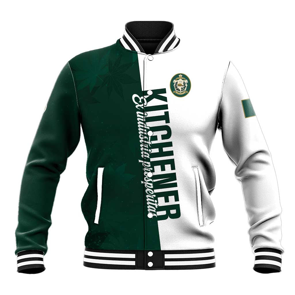 Personalised Canada Kitchener Baseball Jacket Ex Industria Prosperitas