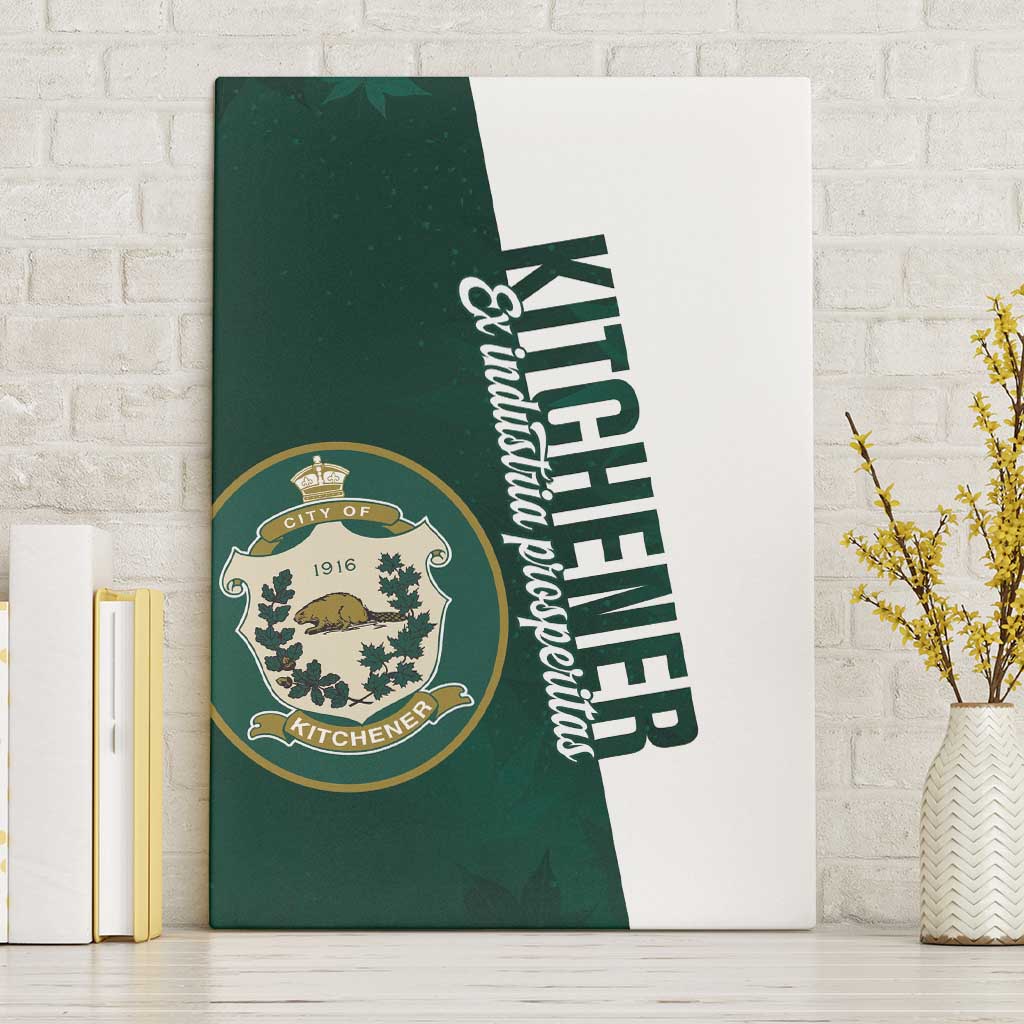 Personalised Canada Kitchener Canvas Wall Art Ex Industria Prosperitas