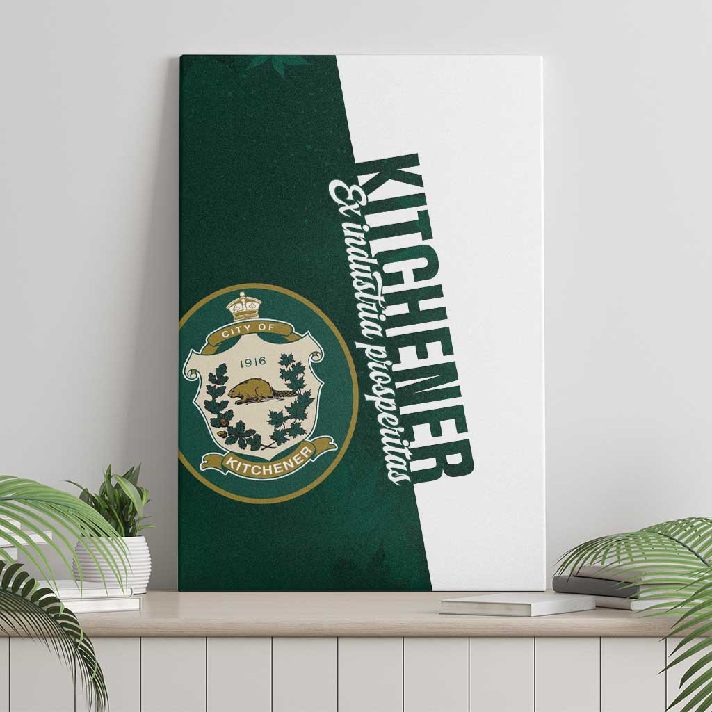 Personalised Canada Kitchener Canvas Wall Art Ex Industria Prosperitas