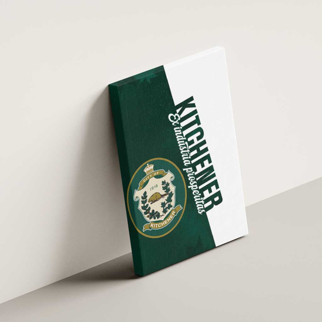Personalised Canada Kitchener Canvas Wall Art Ex Industria Prosperitas