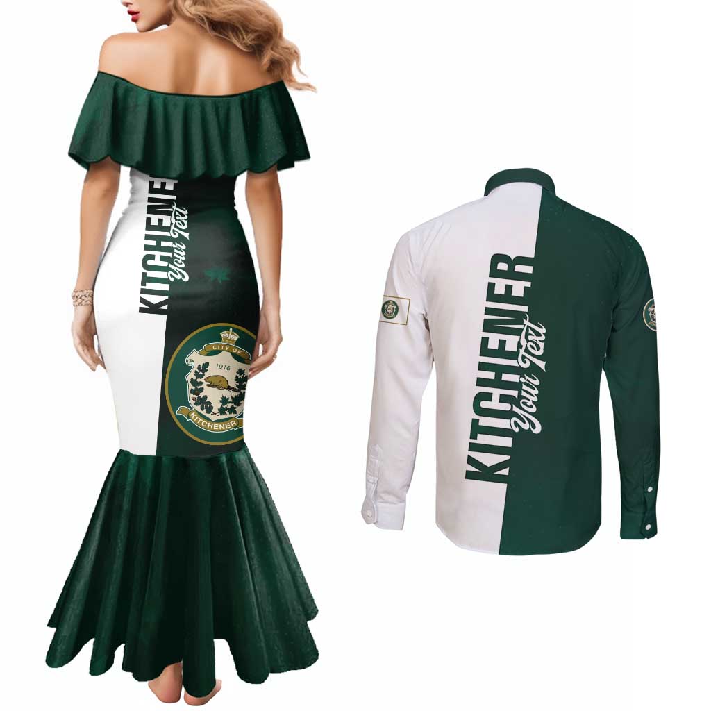 Personalised Canada Kitchener Couples Matching Mermaid Dress and Long Sleeve Button Shirt Ex Industria Prosperitas