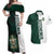 Personalised Canada Kitchener Couples Matching Off Shoulder Maxi Dress and Hawaiian Shirt Ex Industria Prosperitas