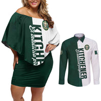 Personalised Canada Kitchener Couples Matching Off Shoulder Short Dress and Long Sleeve Button Shirt Ex Industria Prosperitas