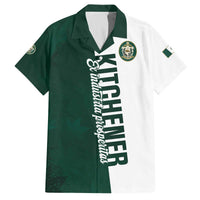 Personalised Canada Kitchener Family Matching Off The Shoulder Long Sleeve Dress and Hawaiian Shirt Ex Industria Prosperitas