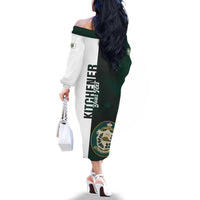 Personalised Canada Kitchener Family Matching Off The Shoulder Long Sleeve Dress and Hawaiian Shirt Ex Industria Prosperitas