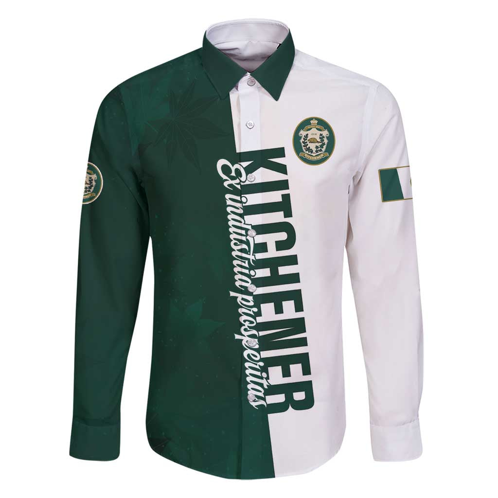 Personalised Canada Kitchener Family Matching Off Shoulder Short Dress and Hawaiian Shirt Ex Industria Prosperitas