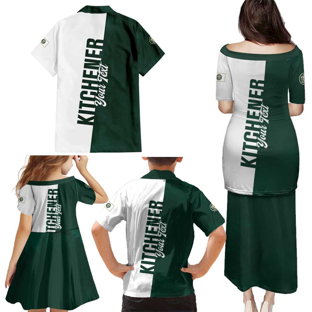 Personalised Canada Kitchener Family Matching Puletasi and Hawaiian Shirt Ex Industria Prosperitas