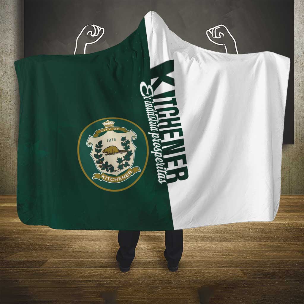 Personalised Canada Kitchener Hooded Blanket Ex Industria Prosperitas
