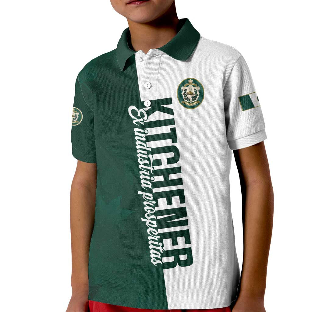 Personalised Canada Kitchener Kid Polo Shirt Ex Industria Prosperitas