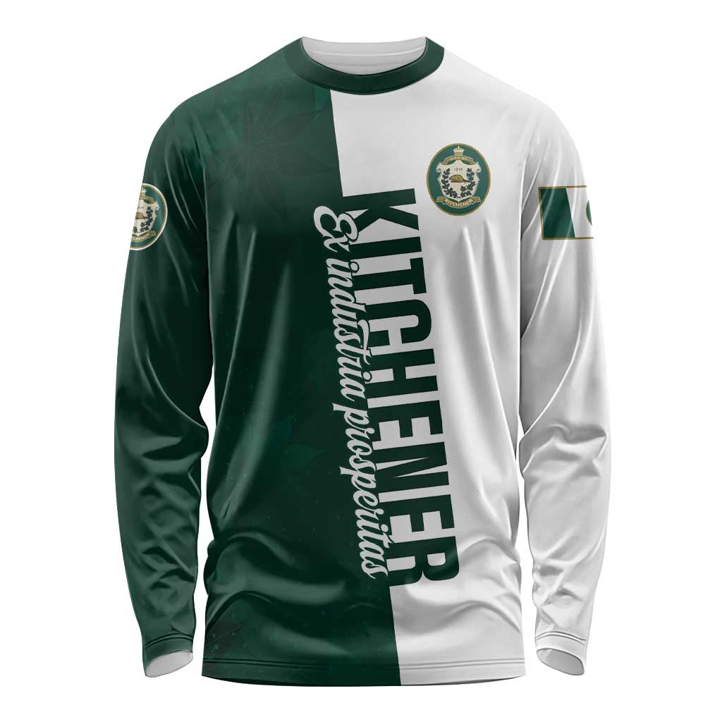 Personalised Canada Kitchener Long Sleeve Shirt Ex Industria Prosperitas