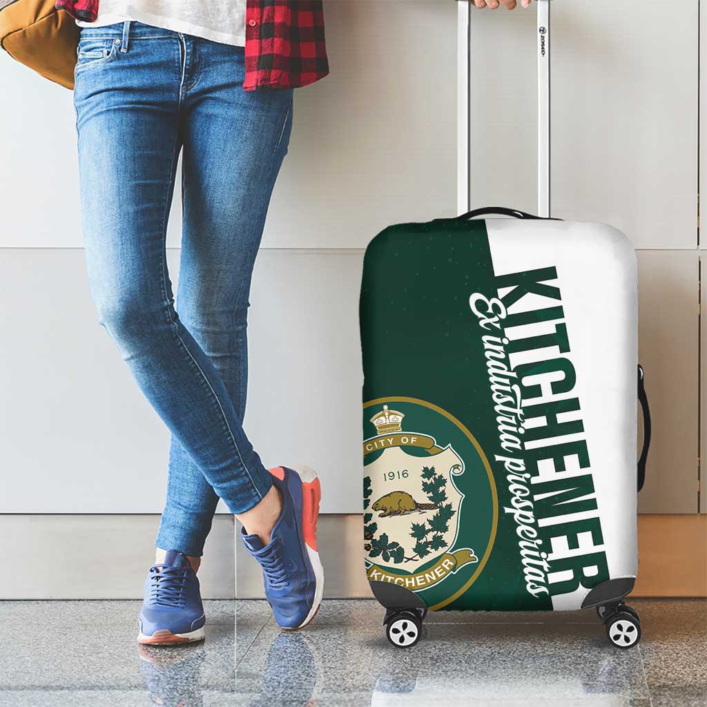 Personalised Canada Kitchener Luggage Cover Ex Industria Prosperitas