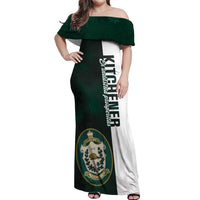 Personalised Canada Kitchener Off Shoulder Maxi Dress Ex Industria Prosperitas