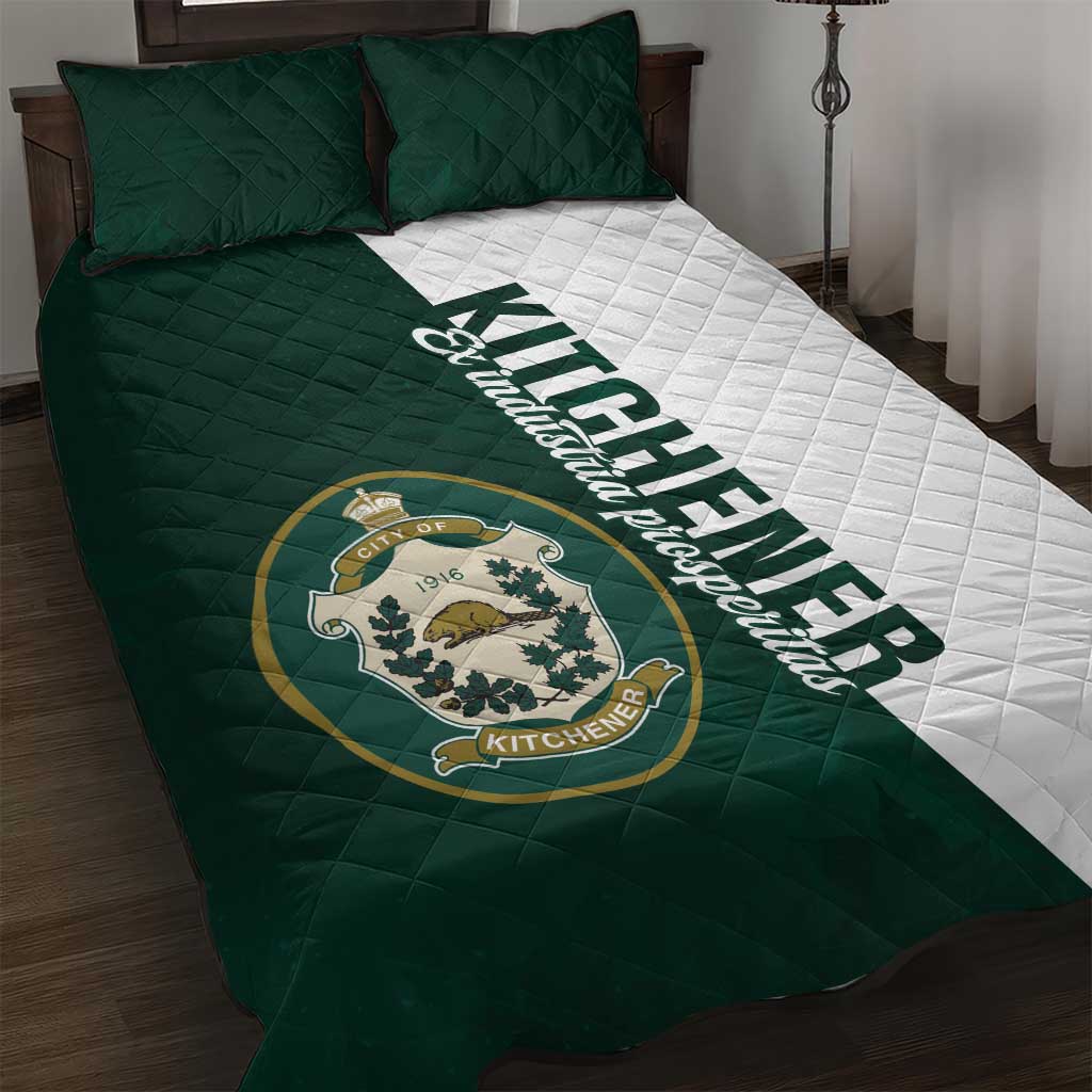 Personalised Canada Kitchener Quilt Bed Set Ex Industria Prosperitas