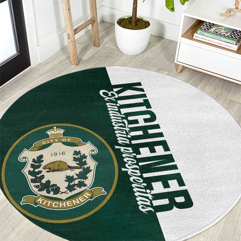 Personalised Canada Kitchener Round Carpet Ex Industria Prosperitas