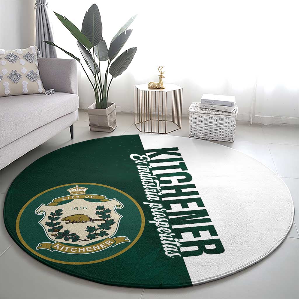 Personalised Canada Kitchener Round Carpet Ex Industria Prosperitas