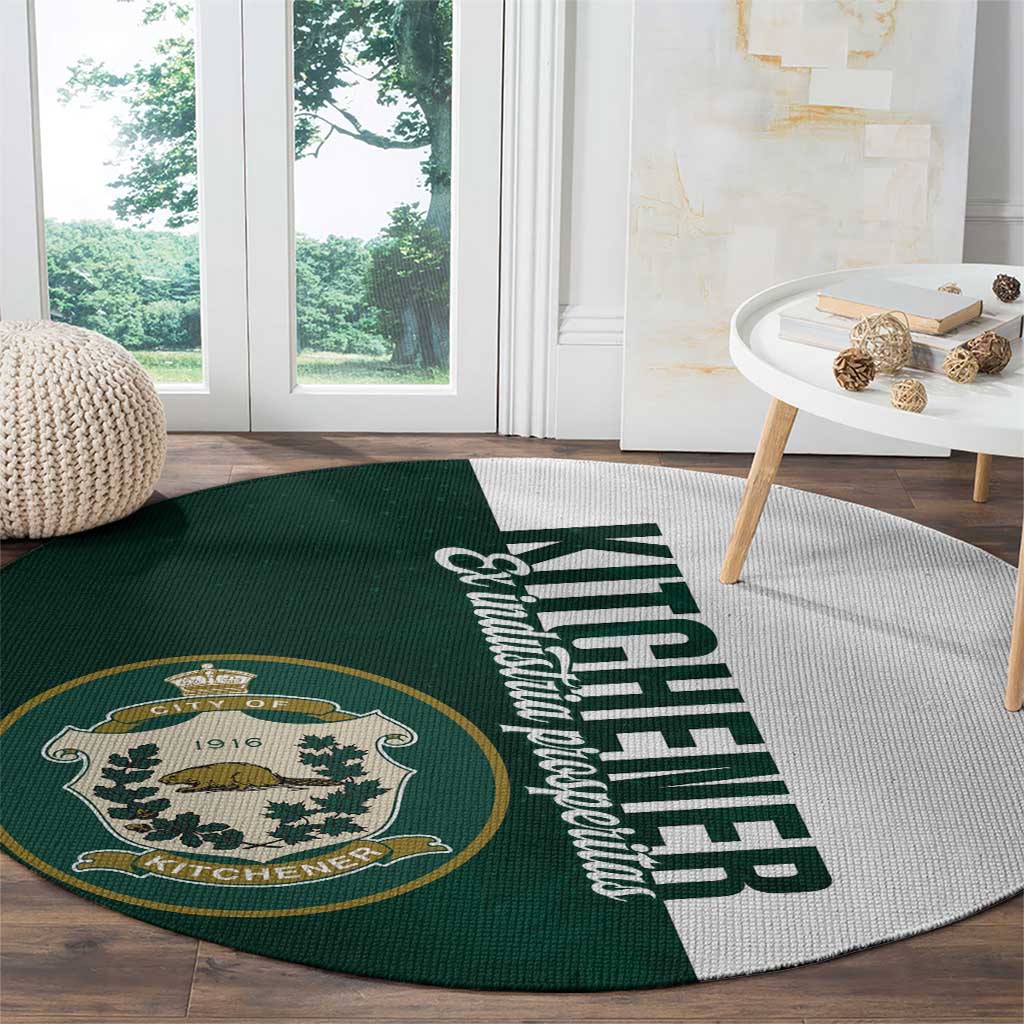 Personalised Canada Kitchener Round Carpet Ex Industria Prosperitas