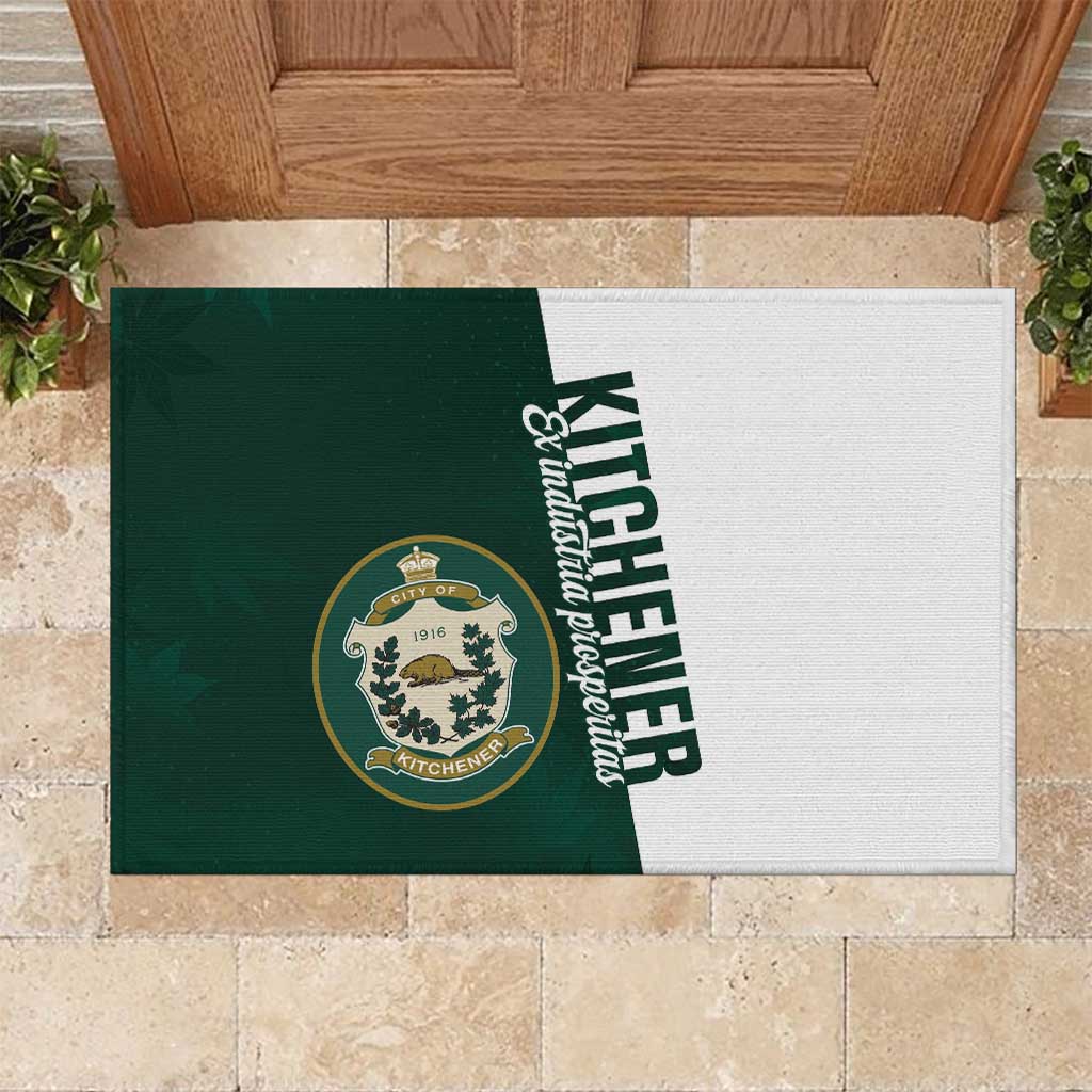 Personalised Canada Kitchener Rubber Doormat Ex Industria Prosperitas