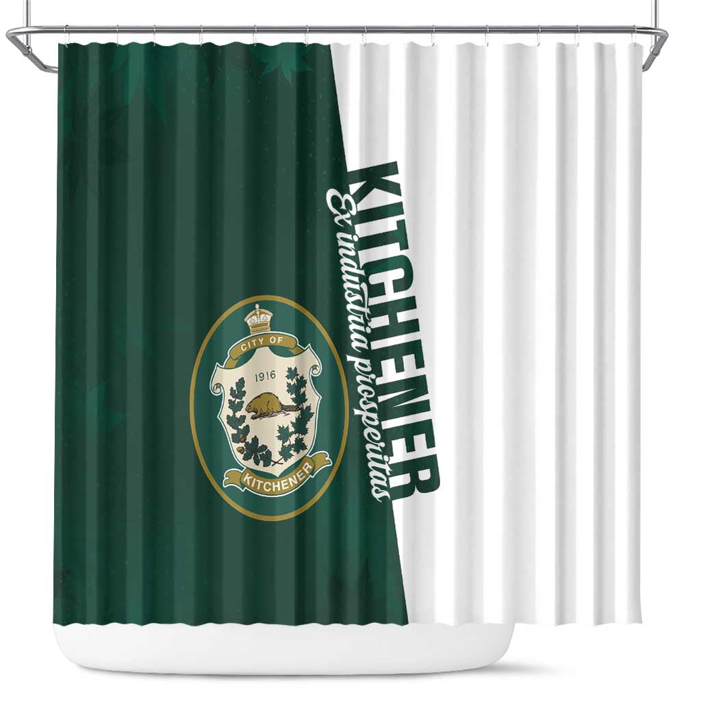 Personalised Canada Kitchener Shower Curtain Ex Industria Prosperitas