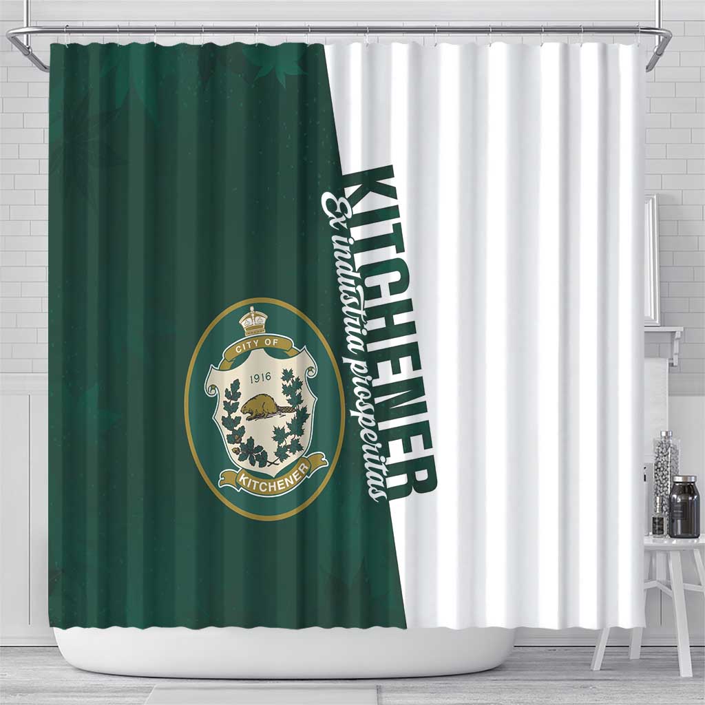 Personalised Canada Kitchener Shower Curtain Ex Industria Prosperitas