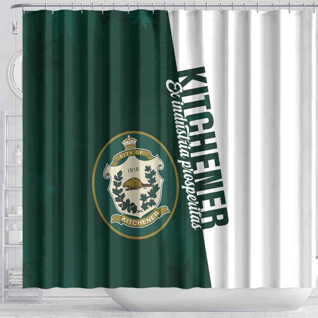 Personalised Canada Kitchener Shower Curtain Ex Industria Prosperitas