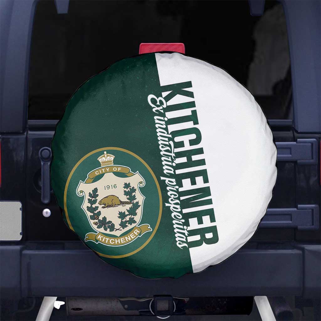 Personalised Canada Kitchener Spare Tire Cover Ex Industria Prosperitas