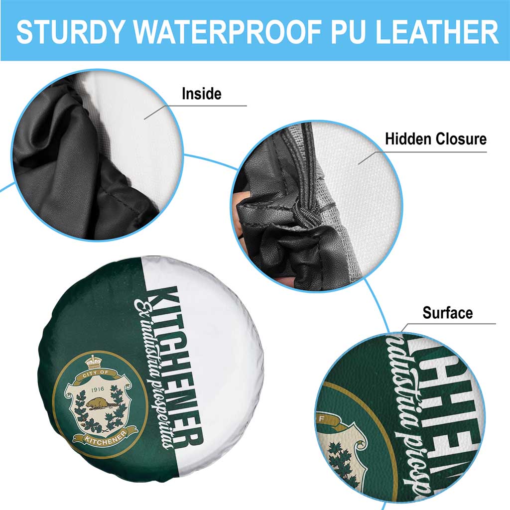 Personalised Canada Kitchener Spare Tire Cover Ex Industria Prosperitas