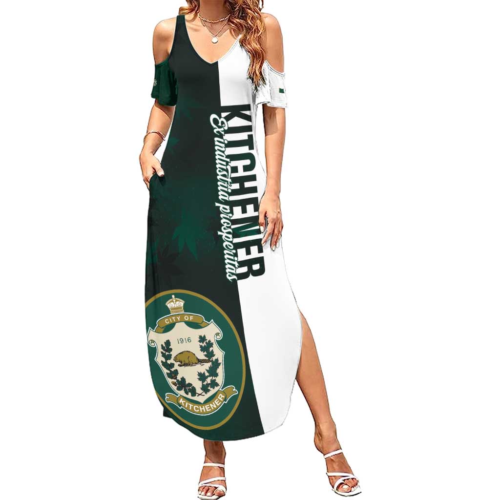 Personalised Canada Kitchener Summer Maxi Dress Ex Industria Prosperitas