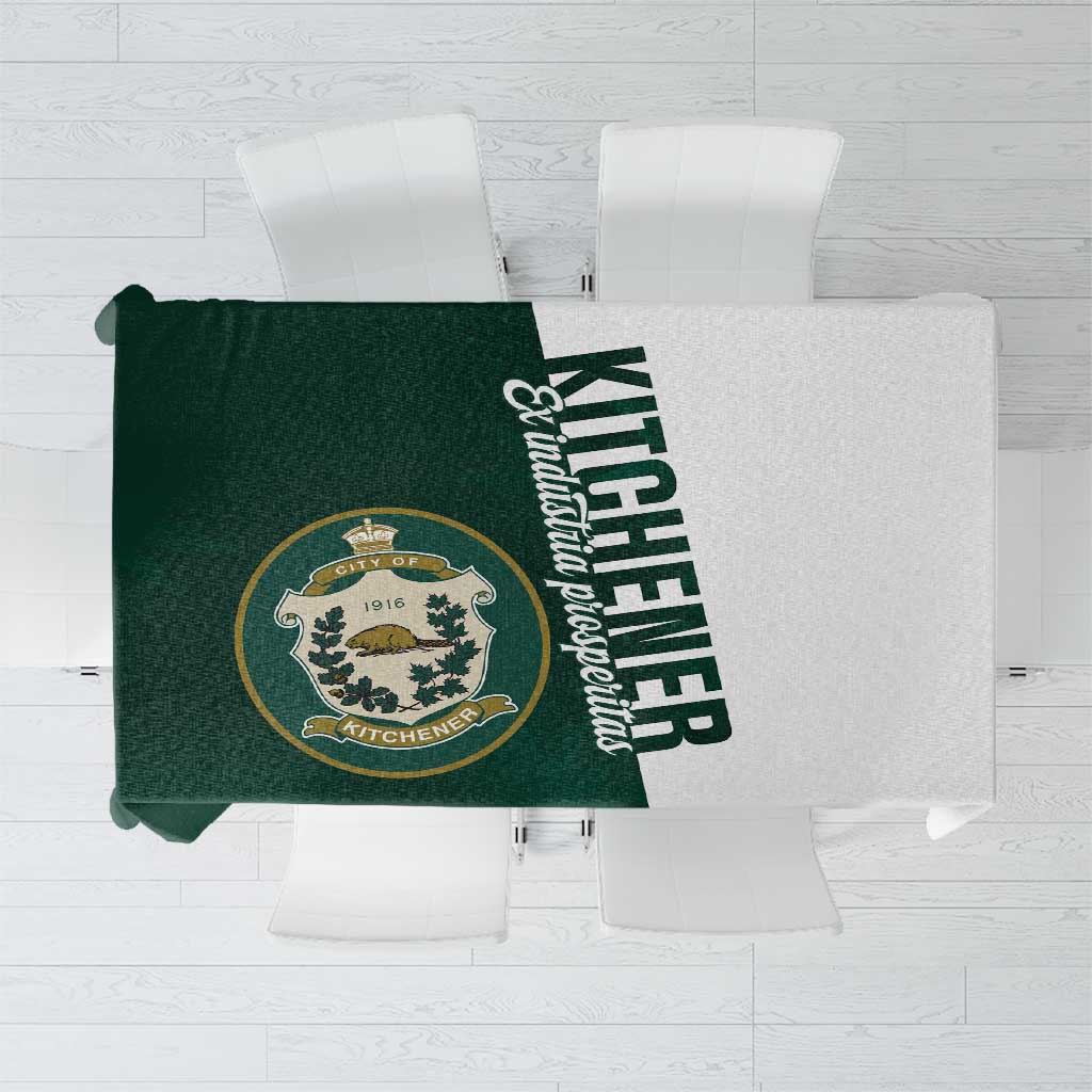 Personalised Canada Kitchener Tablecloth Ex Industria Prosperitas