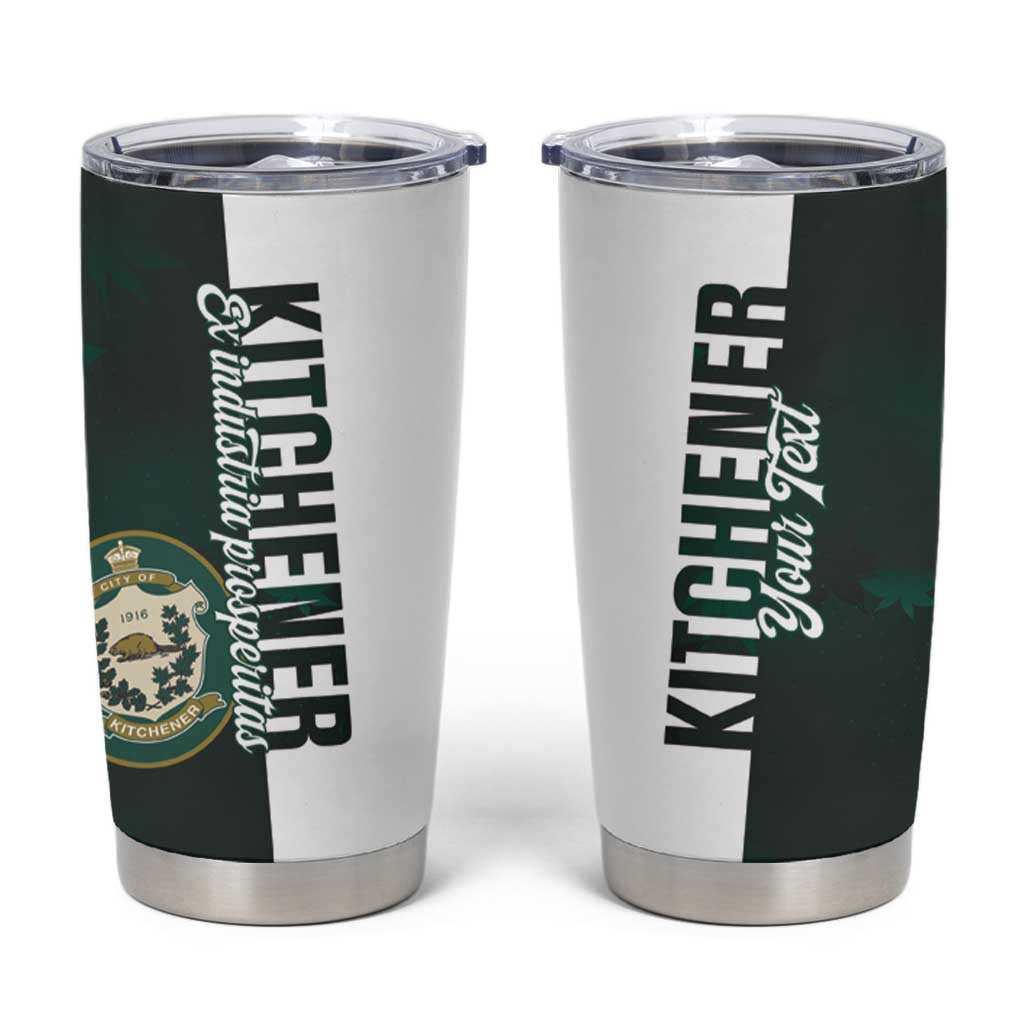 Personalised Canada Kitchener Tumbler Cup Ex Industria Prosperitas