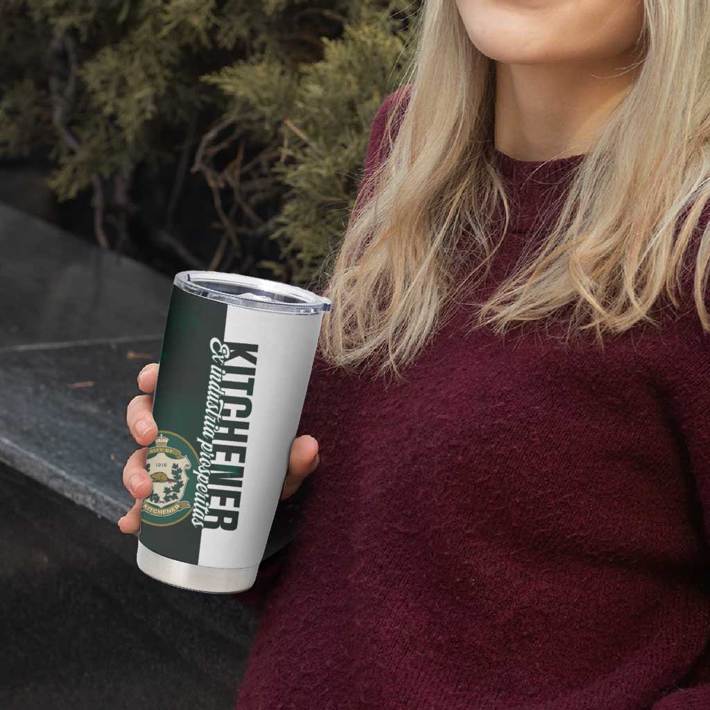 Personalised Canada Kitchener Tumbler Cup Ex Industria Prosperitas