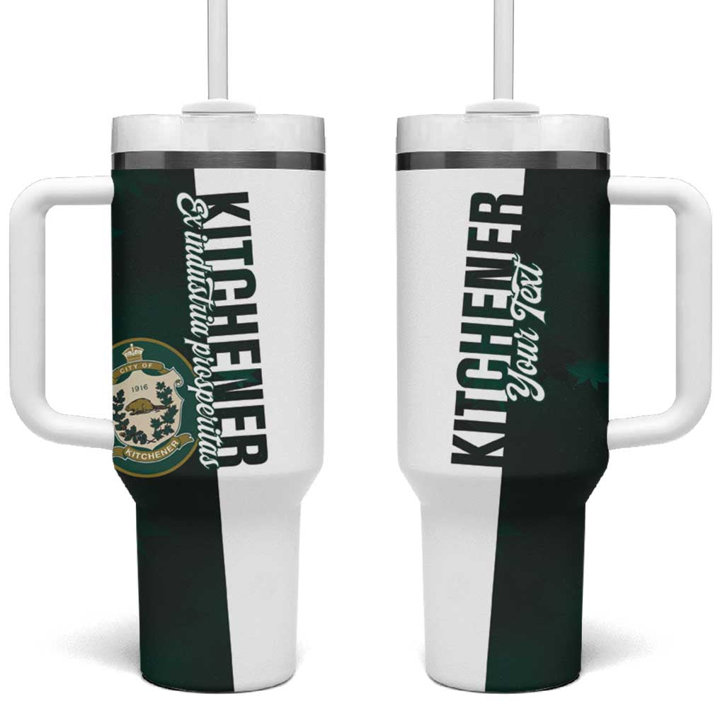 Personalised Canada Kitchener Tumbler With Handle Ex Industria Prosperitas