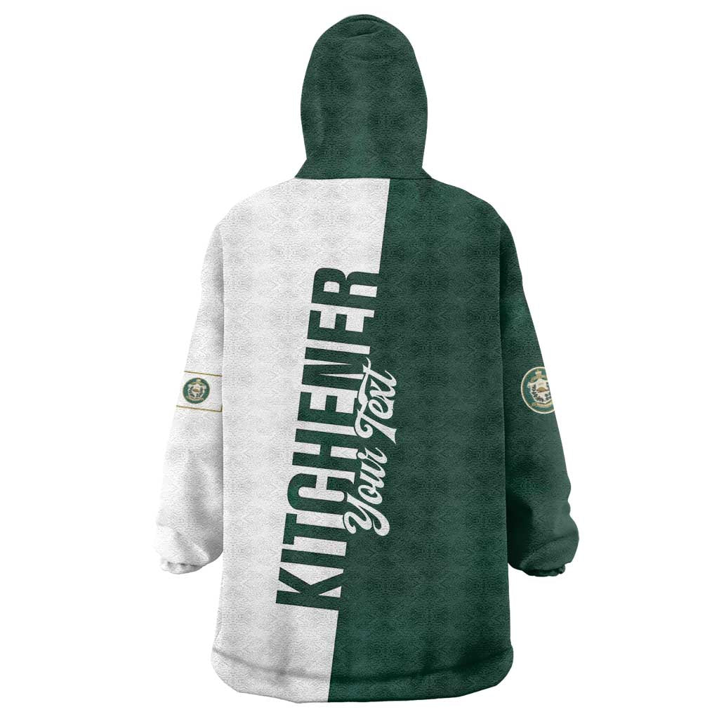 Personalised Canada Kitchener Wearable Blanket Hoodie Ex Industria Prosperitas