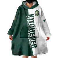 Personalised Canada Kitchener Wearable Blanket Hoodie Ex Industria Prosperitas