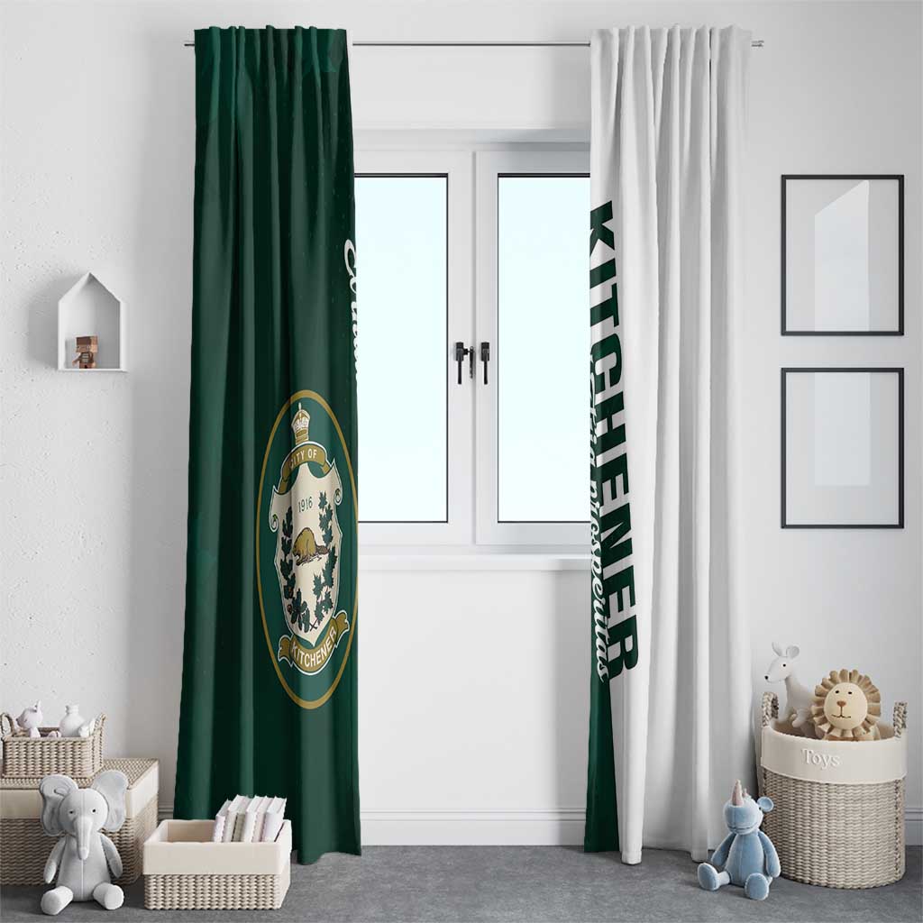 Personalised Canada Kitchener Window Curtain Ex Industria Prosperitas