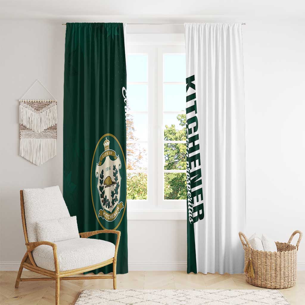 Personalised Canada Kitchener Window Curtain Ex Industria Prosperitas