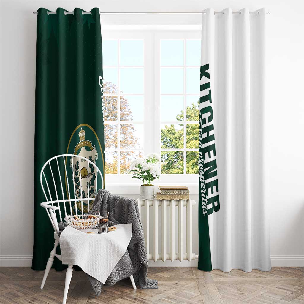 Personalised Canada Kitchener Window Curtain Ex Industria Prosperitas