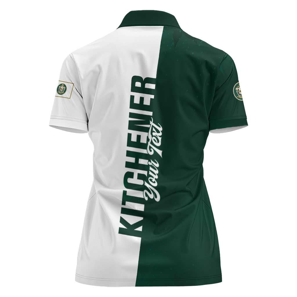Personalised Canada Kitchener Women Polo Shirt Ex Industria Prosperitas