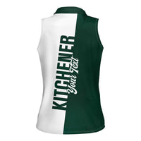 Personalised Canada Kitchener Women Sleeveless Polo Shirt Ex Industria Prosperitas