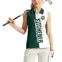 Personalised Canada Kitchener Women Sleeveless Polo Shirt Ex Industria Prosperitas