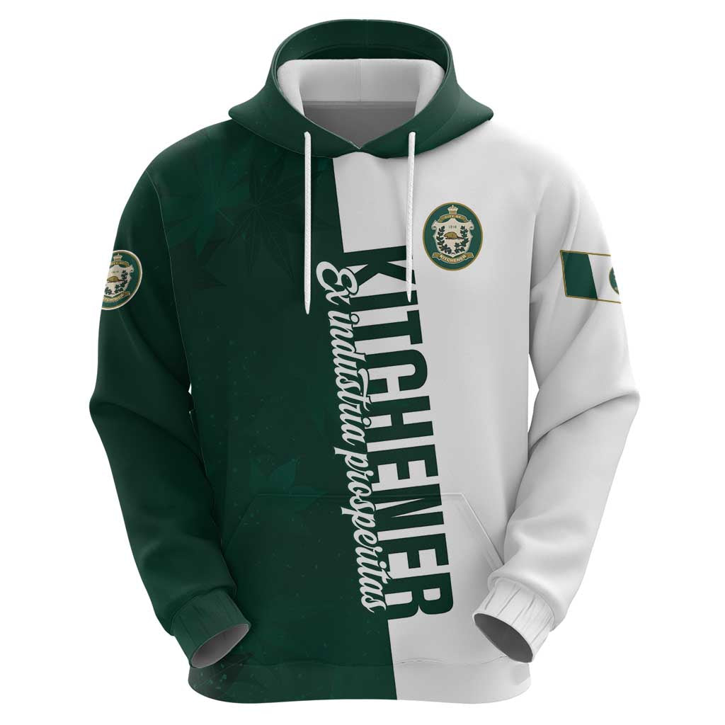 Personalised Canada Kitchener Zip Hoodie Ex Industria Prosperitas