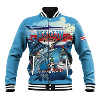 Personalized Costa Rica Blue Marlin Fishing Baseball Jacket 2026 Season