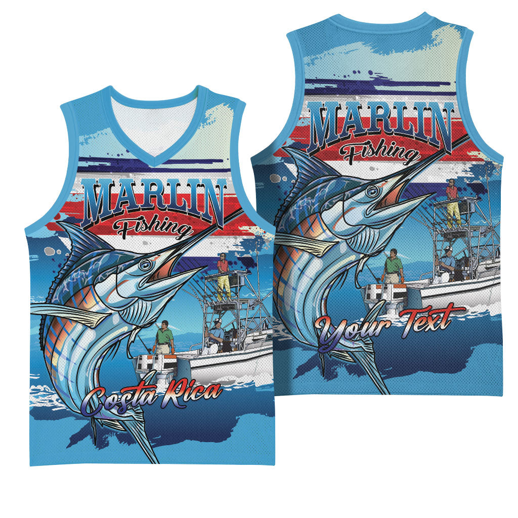 Personalized Costa Rica Blue Marlin Fishing Basketball Jersey 2026 Season