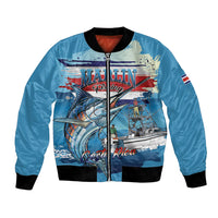 Personalized Costa Rica Blue Marlin Fishing Bomber Jacket 2026 Season