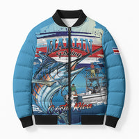 Personalized Costa Rica Blue Marlin Fishing Bomber Puffer Jacket 2026 Season