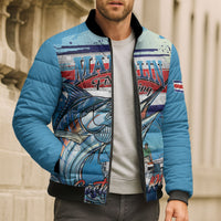 Personalized Costa Rica Blue Marlin Fishing Bomber Puffer Jacket 2026 Season